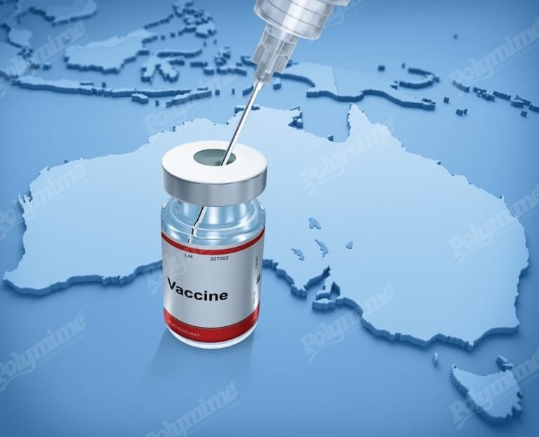 Syringe Map Australia Vaccine Blue - Polymime Animation Company Ltd